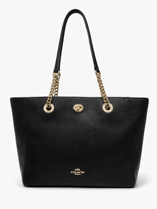 Coach Handbags - Coach Black Pebbled Leather Tote Shoulder Bag